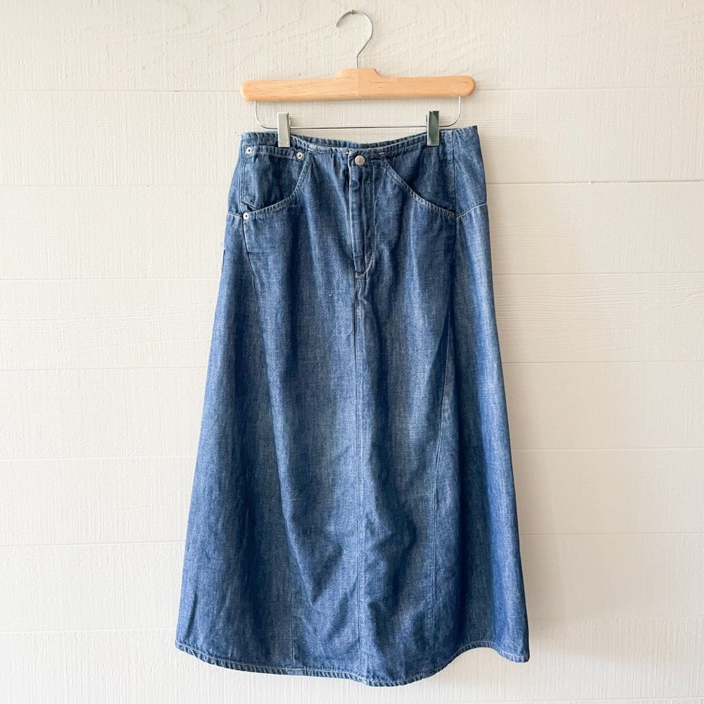 LEVI'S Engineered Midi Jean Skirt Size Small